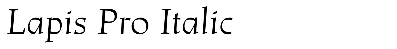 Lapis Pro Italic